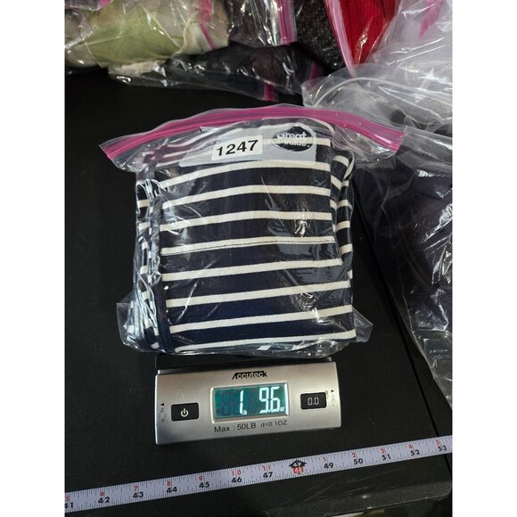 Lands End Womens Navy Striped 3/4 Sleeve Dress Plus Size 20W Nautical Pockets - Picture 12 of 12